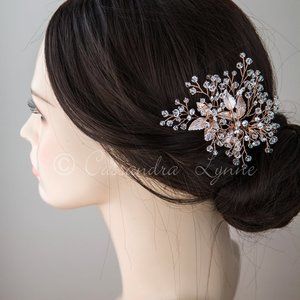 Cassandra Lynne Rose gold Bridal air piece